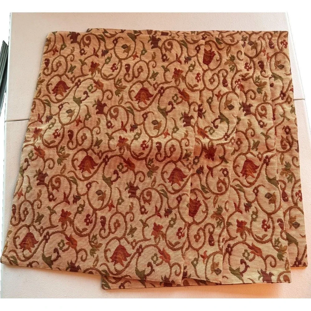 Pier 1 One Imports Placemats Autumn Scroll Floral Set of 4 Cottagecore Mother FS